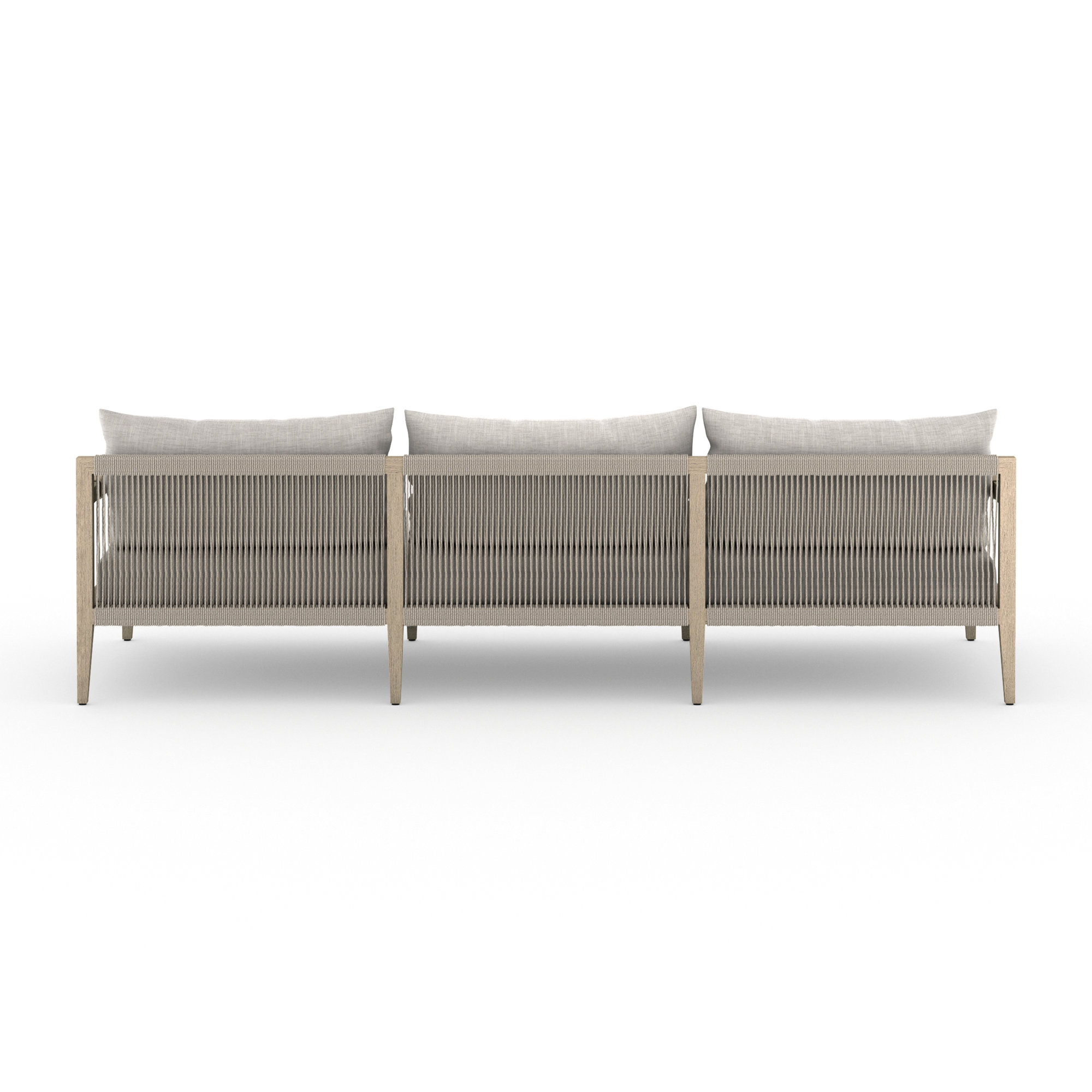 93'' Wide Teak Patio Sofa with Cushions