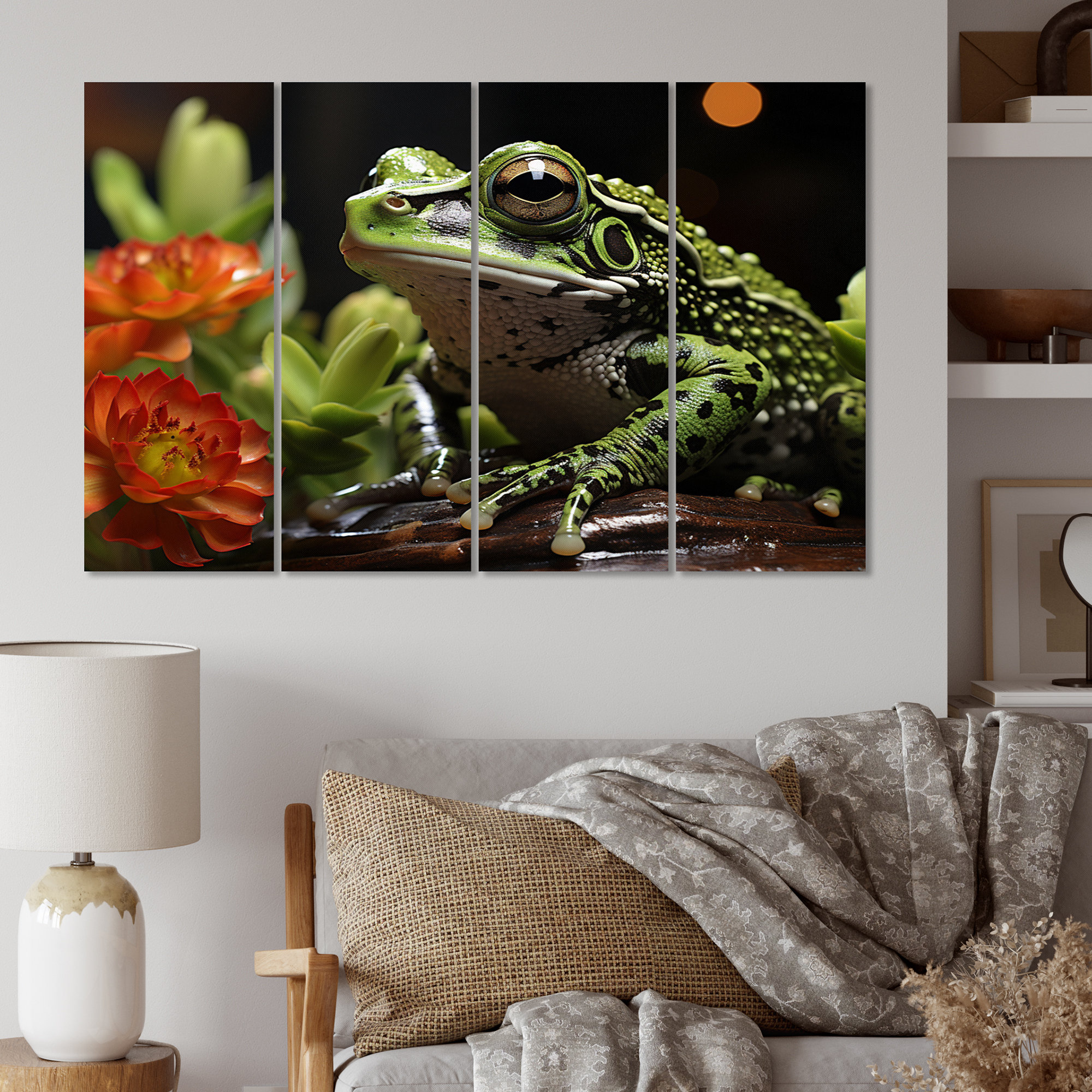 DesignArt Frog Amphibian Serenade - Animals Metal Wall Art Set | Wayfair