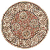 High-Quality Hand-Knotted Rose And Ivory Area Rug