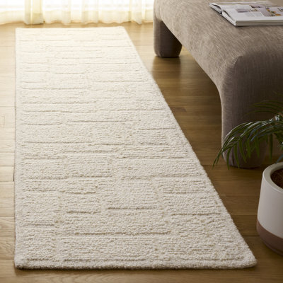 Tapis de couleur unie en coton touffeté à la main Harvest