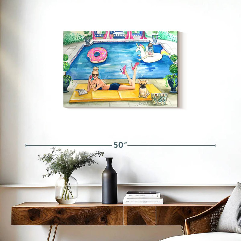 Gillard Summer Pool Party, 20" H x 30" W