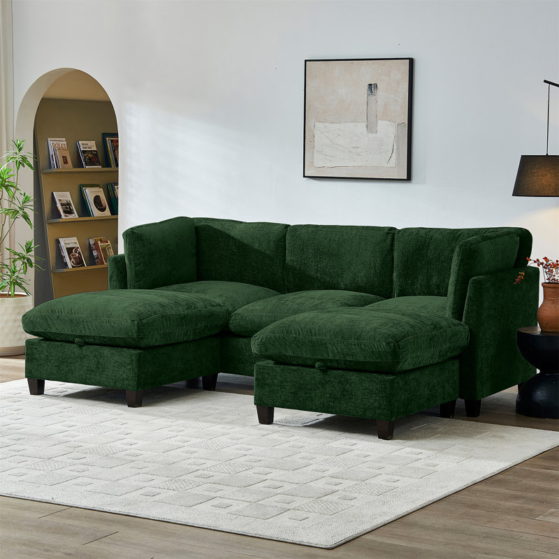 Canapé modulaire 96,5 "pour le salon, Vert