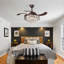 Kaelig 42" Crystal  Invisible Ceiling Fan Light with Remote Control, Retractable Fan Blades