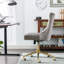 Fauteuil de bureau en velours avec base en métal A&A Furniture-339947772