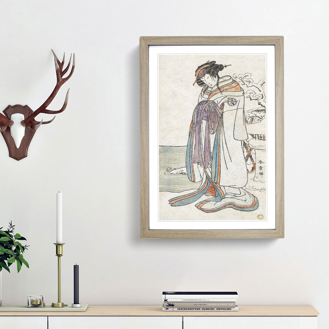 Portrait of Segawa Kikunojo by Katsukawa Shunsho - Framed Print