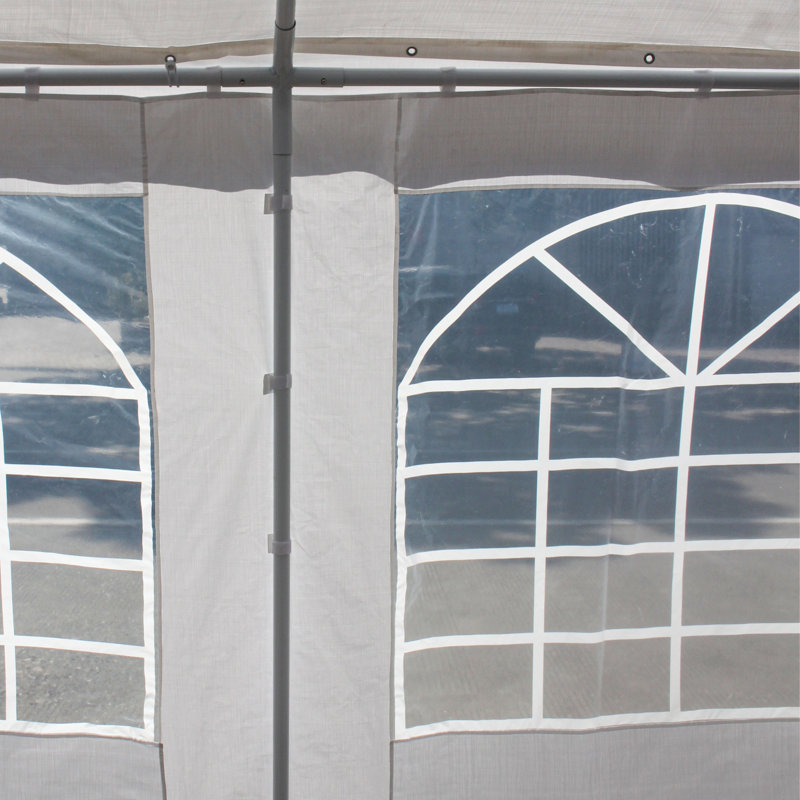 White 20x40 ft Metal Frame Outdoor Event Tent with Windows