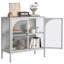 Armoire de rangement décorative avec 2 portes en verre