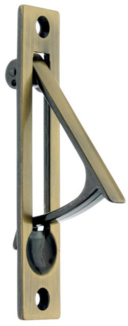 Solid Brass Edge Pull, Antique Brass
