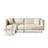 Creamy-white 100% Polyester Modular Sofa cushion Loveseat