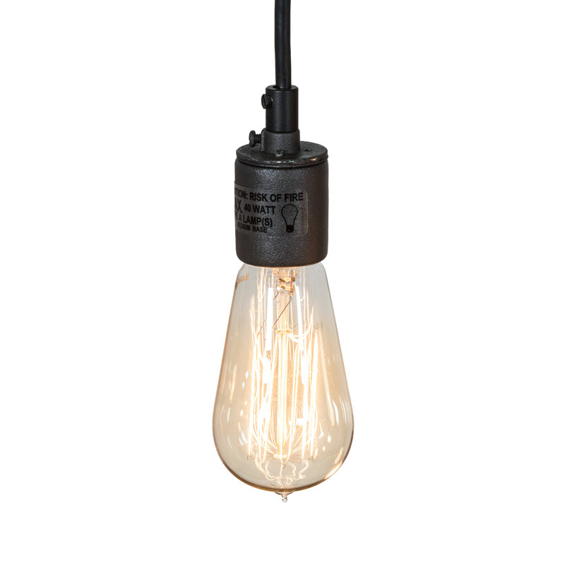 Rustic Wood Beam 15-Light Black Pendant Chandelier
