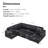 111" L-Shaped Modular Sofa Bed With Pull-Out Sleeper & Deep Storage Chaise - Velvet Black - 2800 Lbs Capacity - Easy Assembly