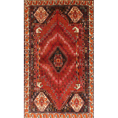 Tapis traditionnel rouge / beige / noir
