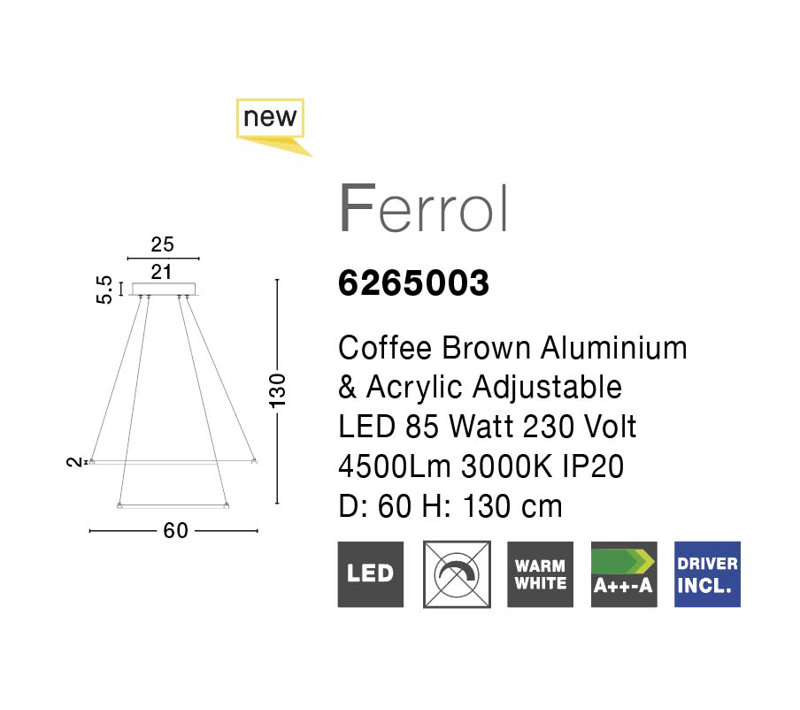 Ferrol 2 - Light LED Geometric Pendant