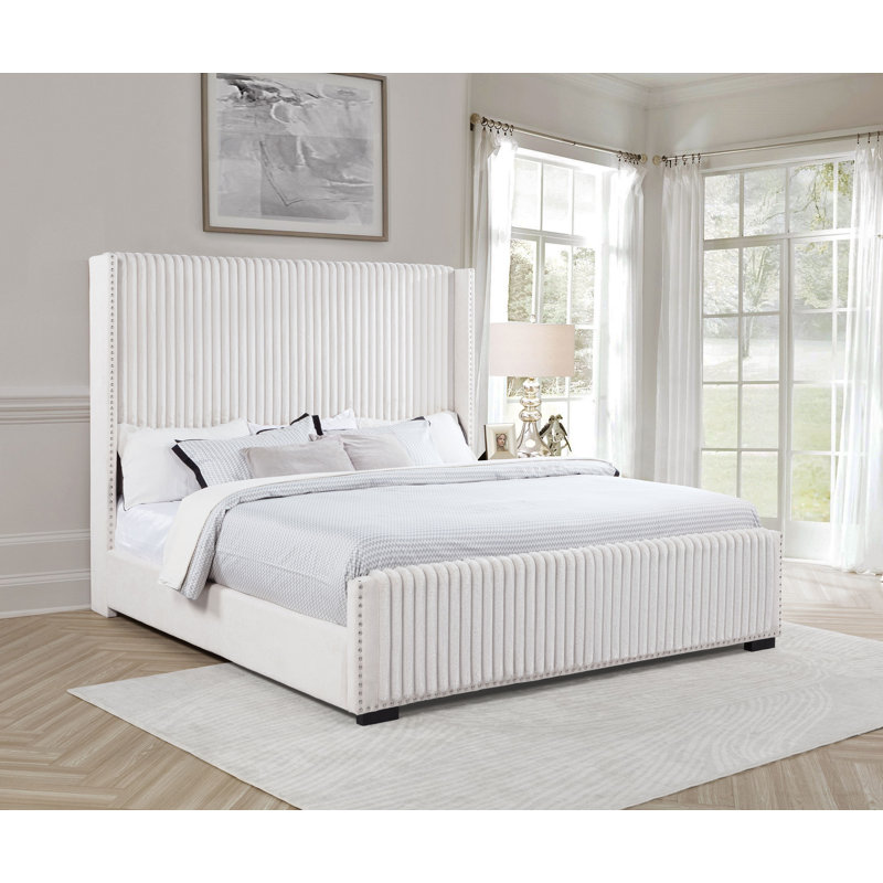 Westmere 65-inch Upholstered California King Bed Cream, California King