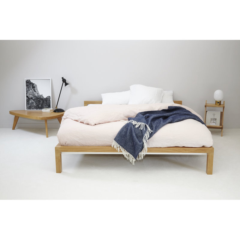 Lilac Solid Wood Bed, European Kingsize (160 x 200 cm)