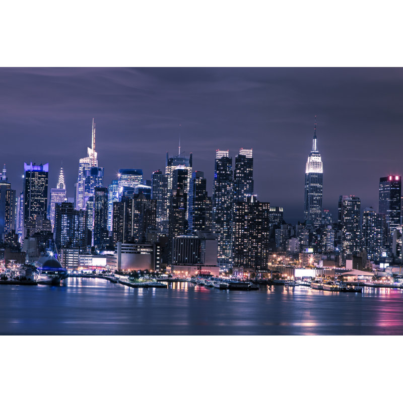 Skyline Of Downtown Manhattan - Wrapped Canvas Print, 30cm H x 46cm W