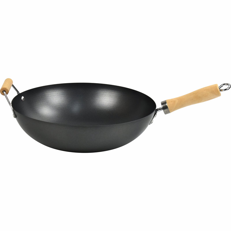 Latitude Run Avondre Non-Stick Carbon Steel Wok, 32cm
