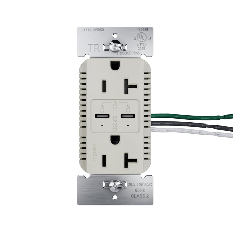 Prise de courant 20A USB Type C, Nickel