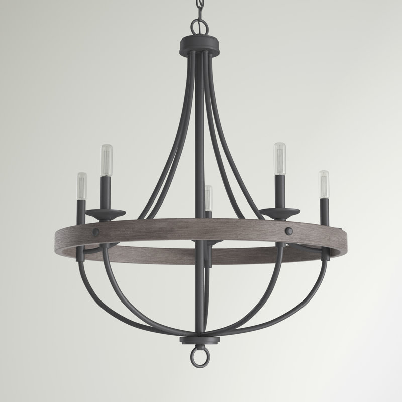 Lustre côtier à 5 lumières Kingsley, Graphite