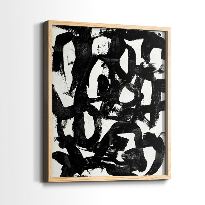 «Graffiti Tangle I», reproduction encadrée de qualité supérieure - prête à être accrochée - aucun clou requis - aucun clou requis