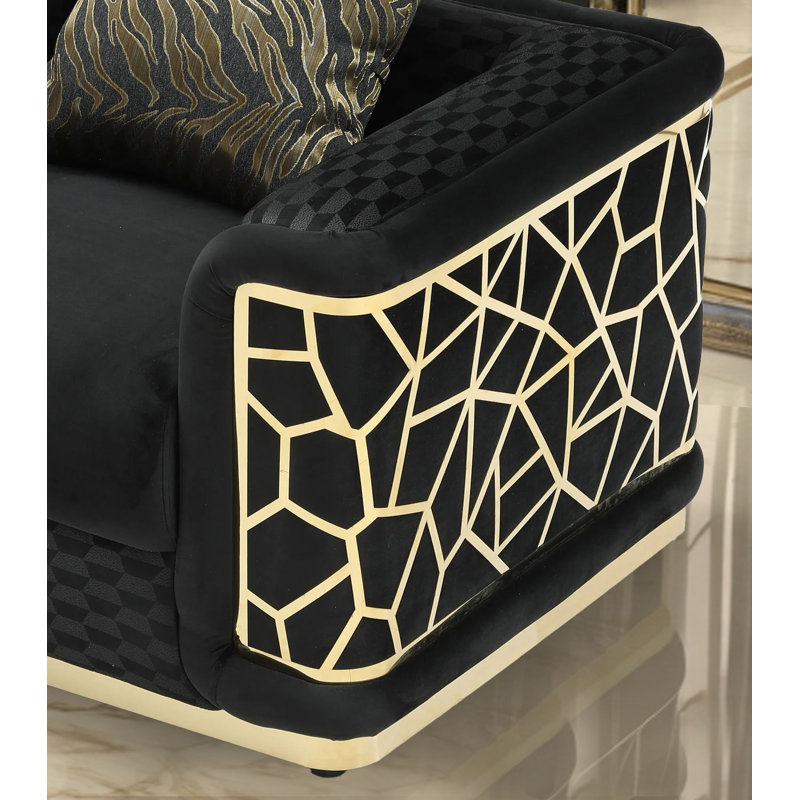 Chaise Bedale gris foncé, Tissu noir