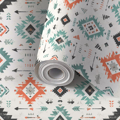 Peel and Stick Wallpaper Contact Paper Navajo tribal seamless Native American ornament Ethnic South Self Adhesive and Removable 24in x 118in(60x300cm)