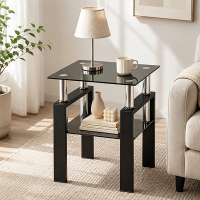 Table de bout en verre Catasha
