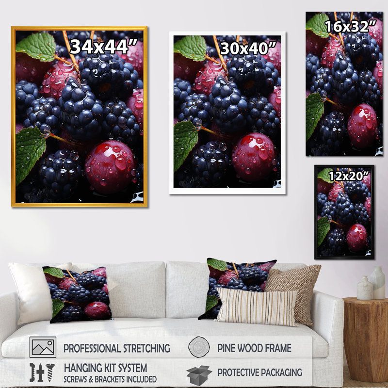 Ballet fruits sérénade - fruits, art mural, H 44 po x l 34 po x P 1,5 po