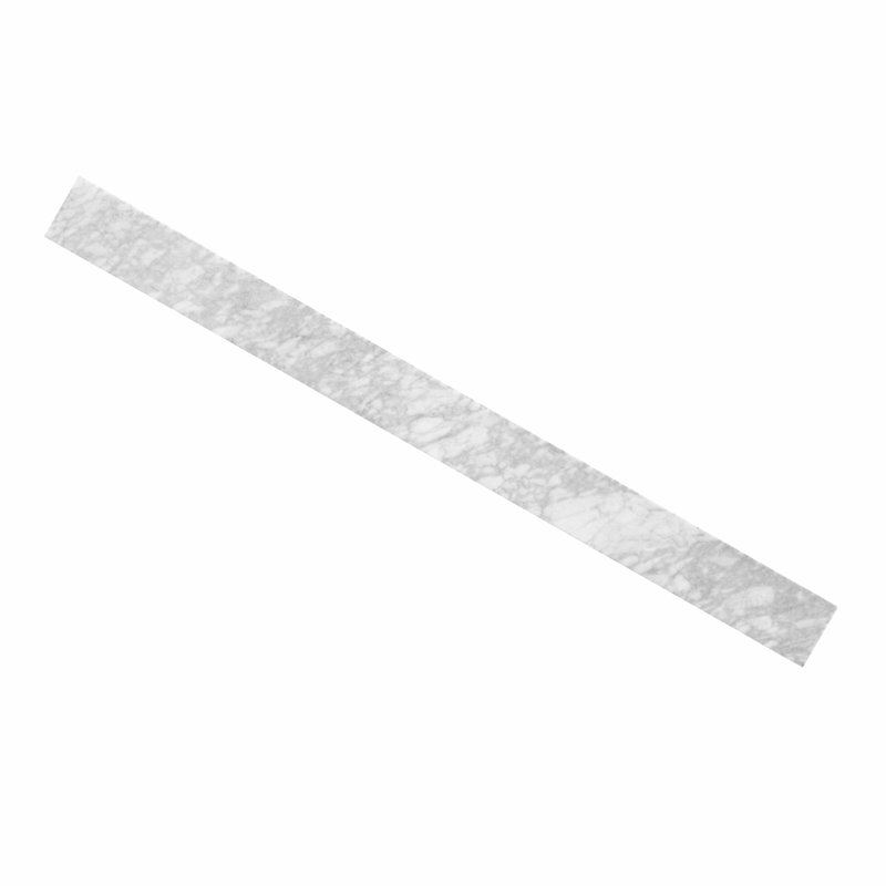 Dosseret de remplacement en marbre de Carrare de 48 po pour comptoir de meuble-lavabo