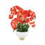 Modern Faux Orchid Arrangement In Ceramic Vase