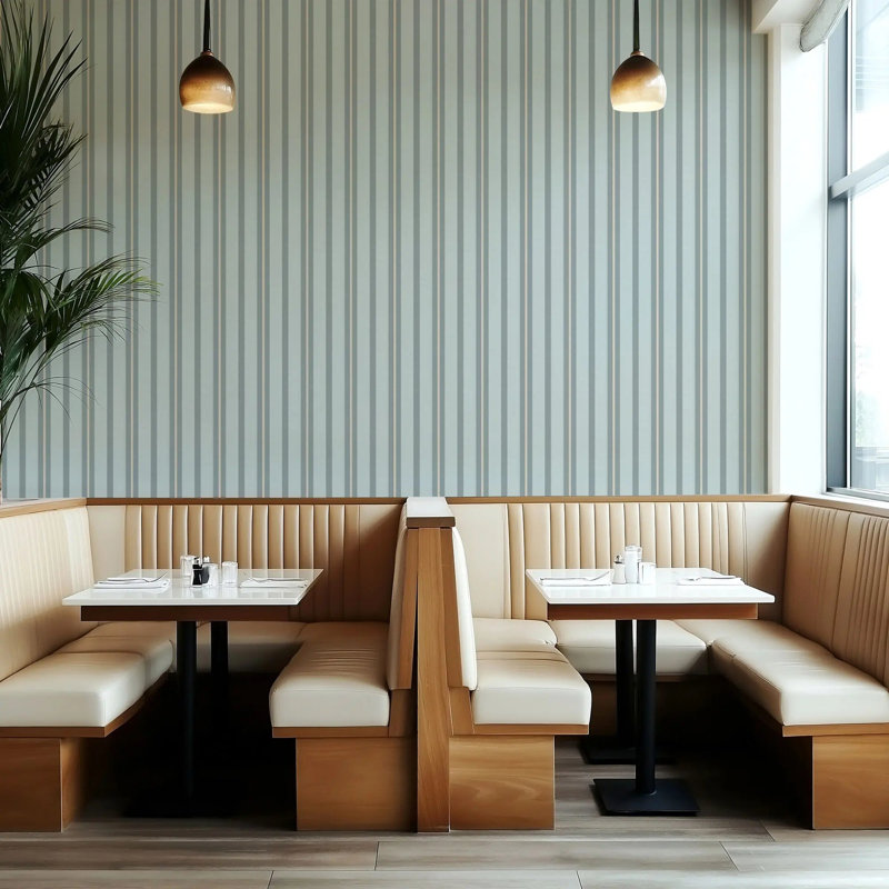 Miami Stripe Mini - Wallpaper, Ocean Breeze Blue, Peel & Stick, Self-Adhesive