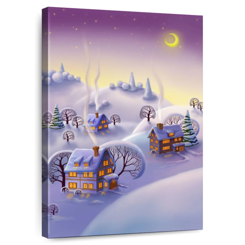 Village d'hiver de Noël, H 51 po x l 34 po