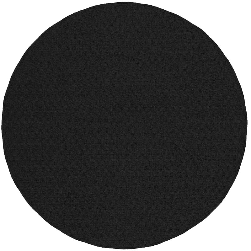 Tapis noir touffeté, Rond 60 po