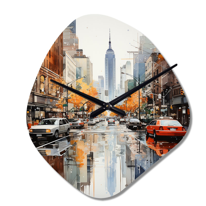Horloge murale grise de New York, Petit