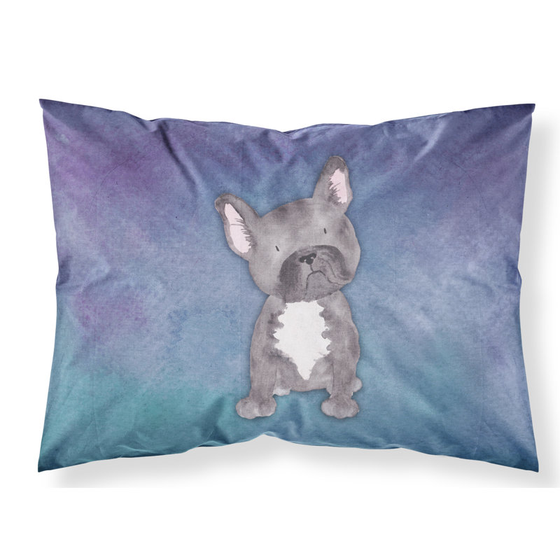 Taie d’oreiller aquarelle bouledogue