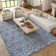 Foundry Select Versatile Diamond Denim Blue Indoor/Outdoor Area Rug