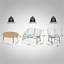 Ensemble de conversation en rotin blanc 4 pièces avec table en bois d'acacia - causeuse + 2 chaises + table basse carrée pour patio / terrasse / jardin-130603013