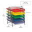 Plateau à papier à 5 niveaux Mind Reader, organisateur de bureau, rangement pour dossiers, espace de travail, bureau, treillis métallique, L 11,75 po x l 14 po x H 15 po, couleurs variées