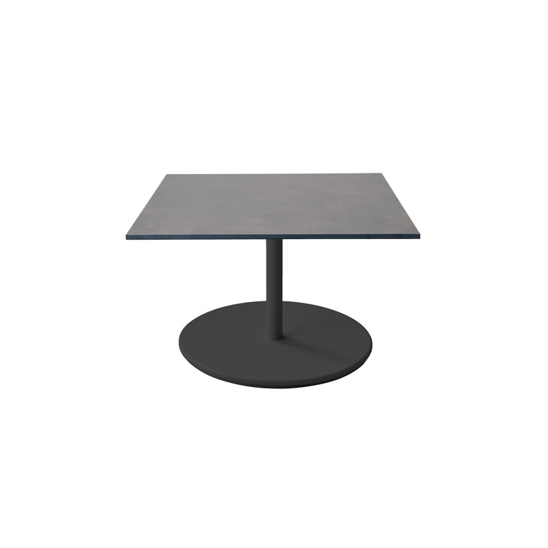 Go Outdoor Square Coffee Table, 15.9" H x 29.6" W x 29.6" D, Lava Gray