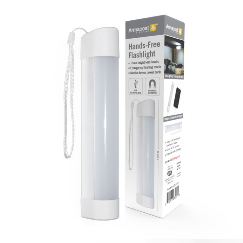 Hands-Free Rechargeable LED Flashlight with Magnetic Mount