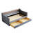 Daybed With 2 Storage Drawers And 2-Tier Shelf, Upholstered Bed Frame With Smart LED Light And USB, Type-C Port