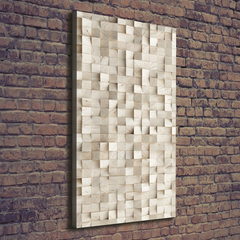 Wooden Cubes - Wrapped Canvas Print