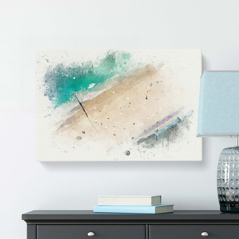 Bournemouth Beach in Abstract - Wrapped Canvas, 50cm H x 76cm W x 3cm D