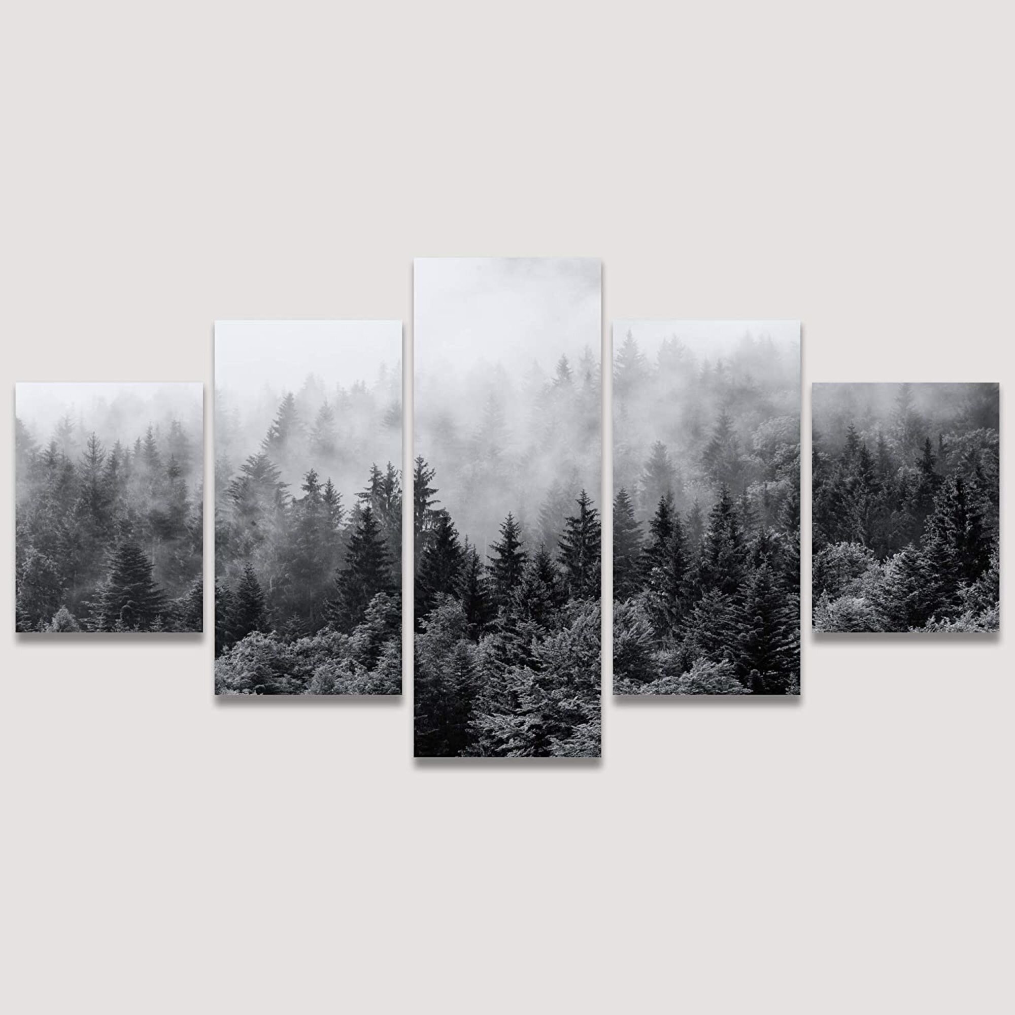 SIGNLEADER Large Canvas Wall Art Print Misty Forests Of Evergreen  Coniferous Trees In An Ethereal Landscape For Living Room Bedroom Office On  Canvas Pieces Print Wayfair
