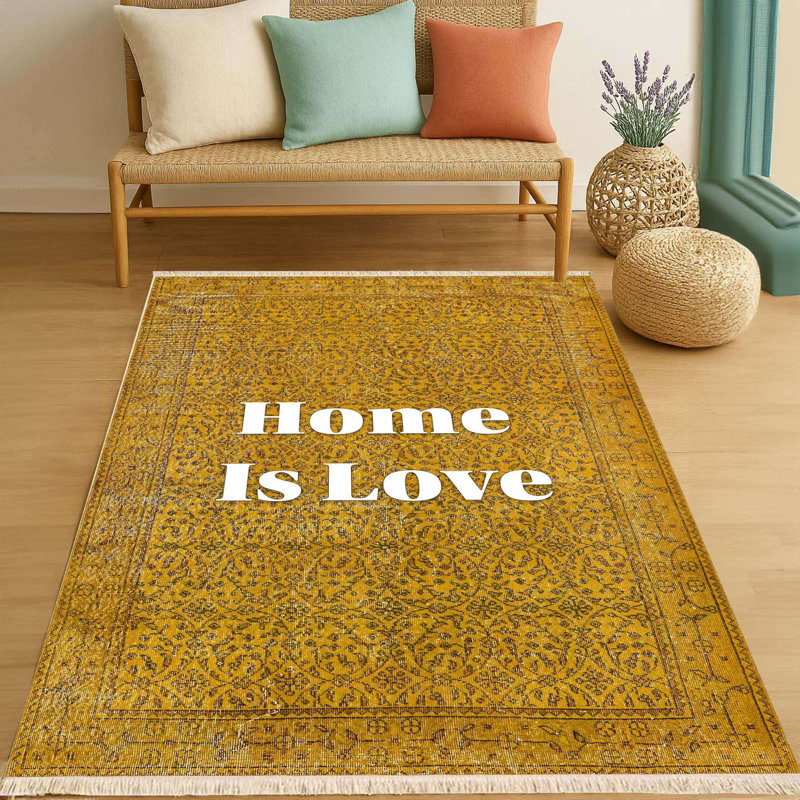 Tapis traditionnel safran «Home Is Love»