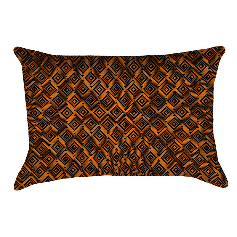 Coussin Katelyn Elizabeth, Polyester, Noir / orange