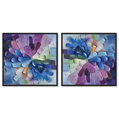 «Floralisque I Set Canvas Flowy Abstracts» par Art Remedy