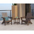 Ensemble moderne 3 pièces Adirondack avec table d'appoint 18 "Long Island