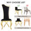 Chaise d'appoint en velours noir Hudhaifa