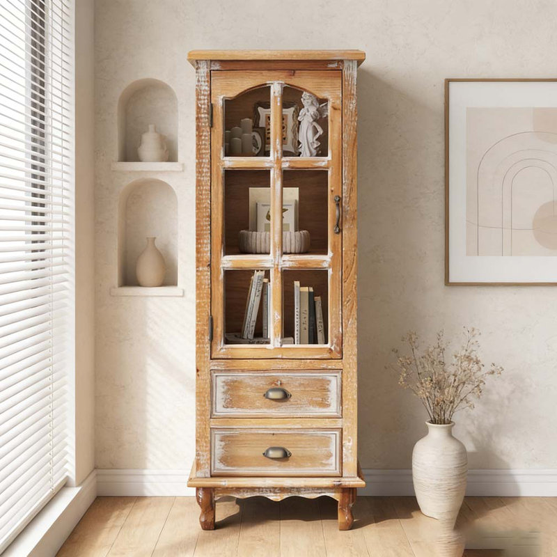 Armoire de rangement en bois rustique, Marron antique